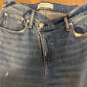 Abercrombie & Fitch Medium Blue High-Rise Jeans